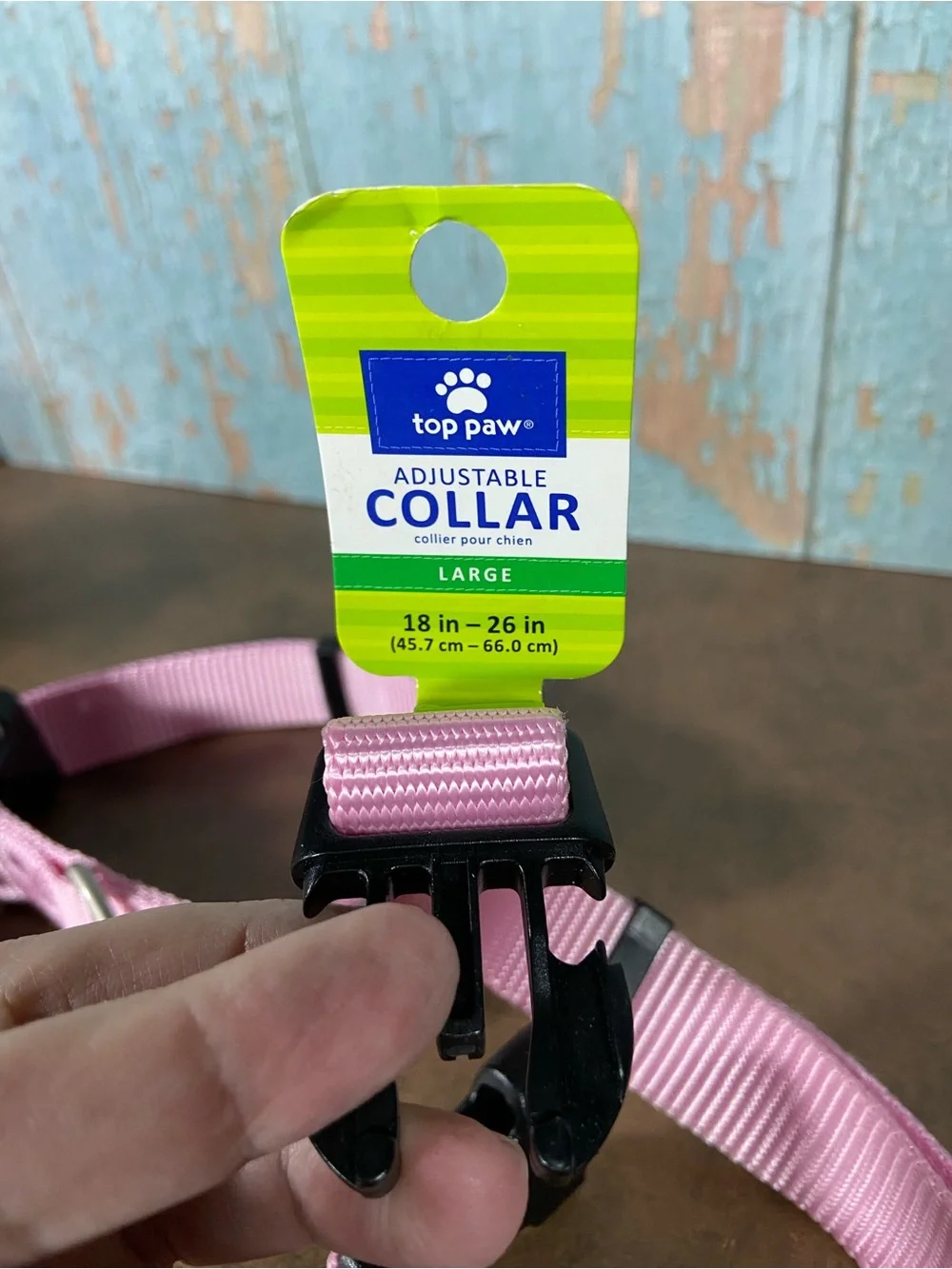2 Top Paw Pink Adjustable Collar Set w/reflective piece